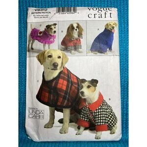 Vogue 8312 dog vest coat pattern